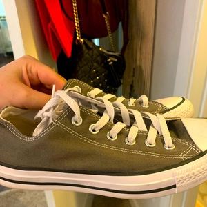 Gray converses. Slightly worn.